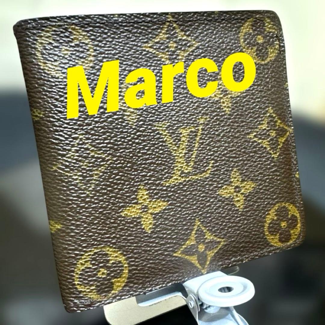 13☆美品☆モノグラム♪マルコ☆2つ折り財布★ポケット有