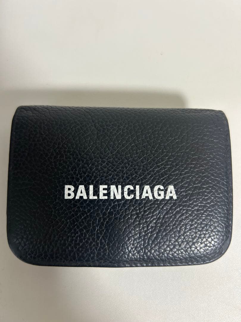 BALENCIAGA 三つ折り財布 黒 レザー