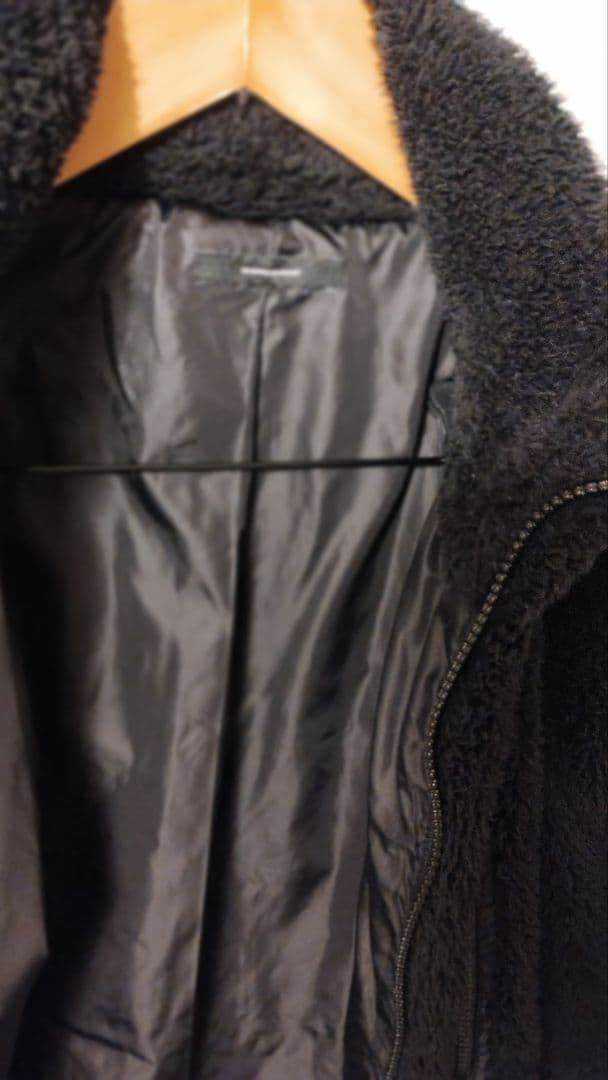 C6813 ソフトフリースブルゾン×ニットコーデ