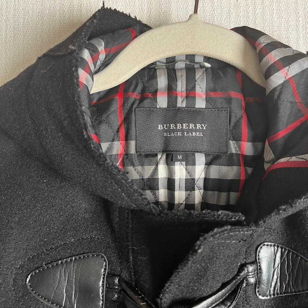 バーバリーブラックレーベル ★ ダッフルコート M ブラック ショート丈
