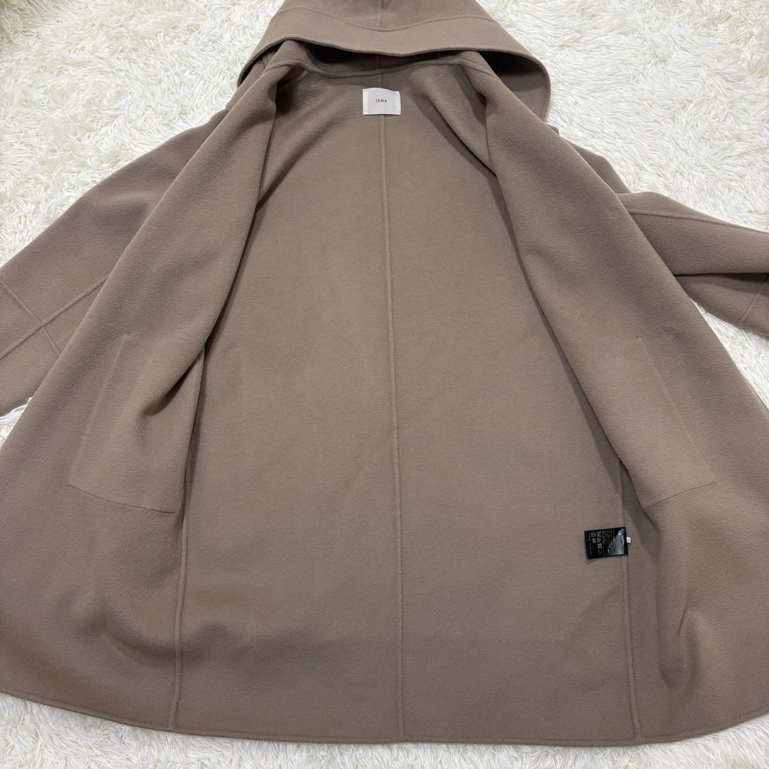 イエナ　ハミルトン　リバーフードコート　ベージュ　ポンチョ風　フリーサイズ