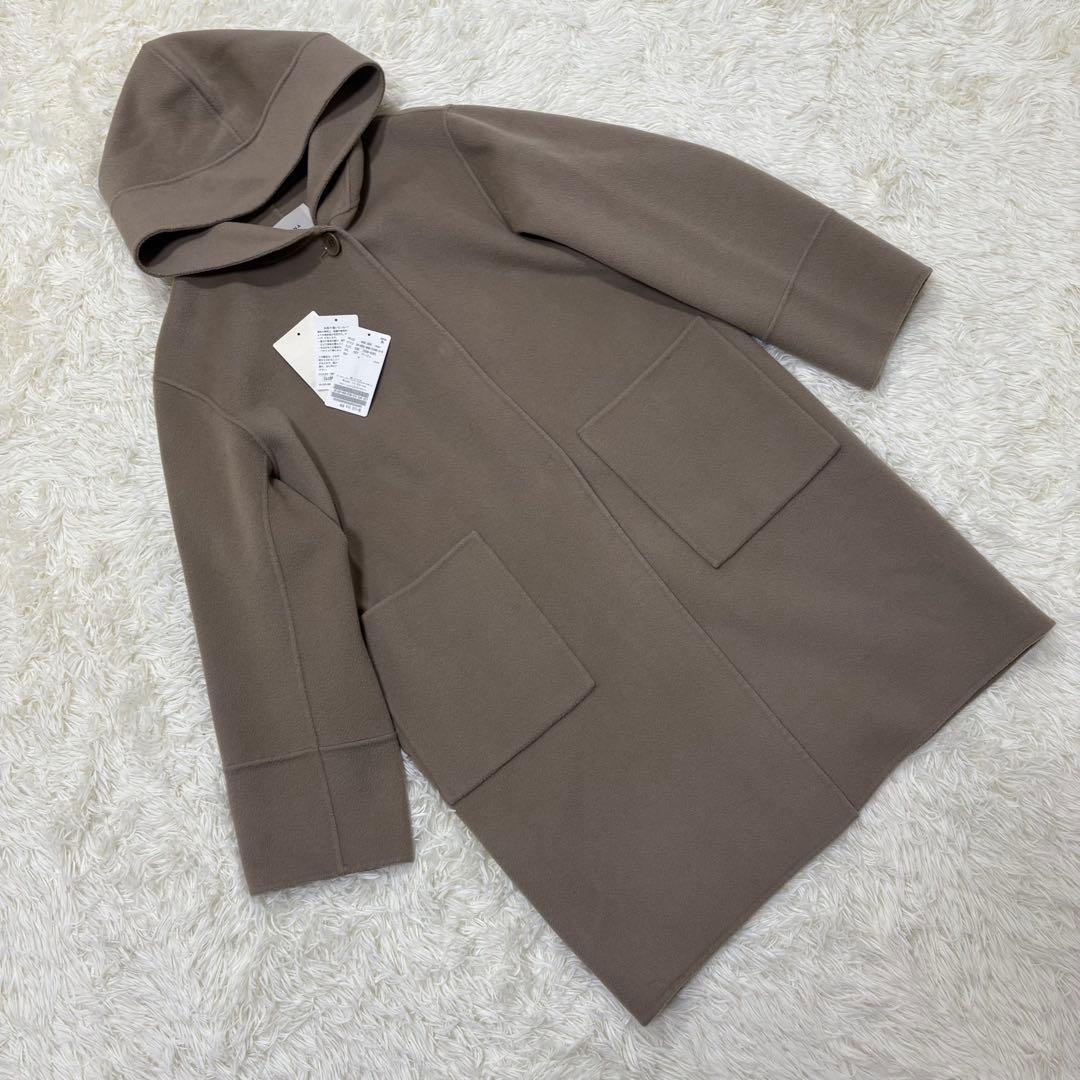 イエナ　ハミルトン　リバーフードコート　ベージュ　ポンチョ風　フリーサイズ