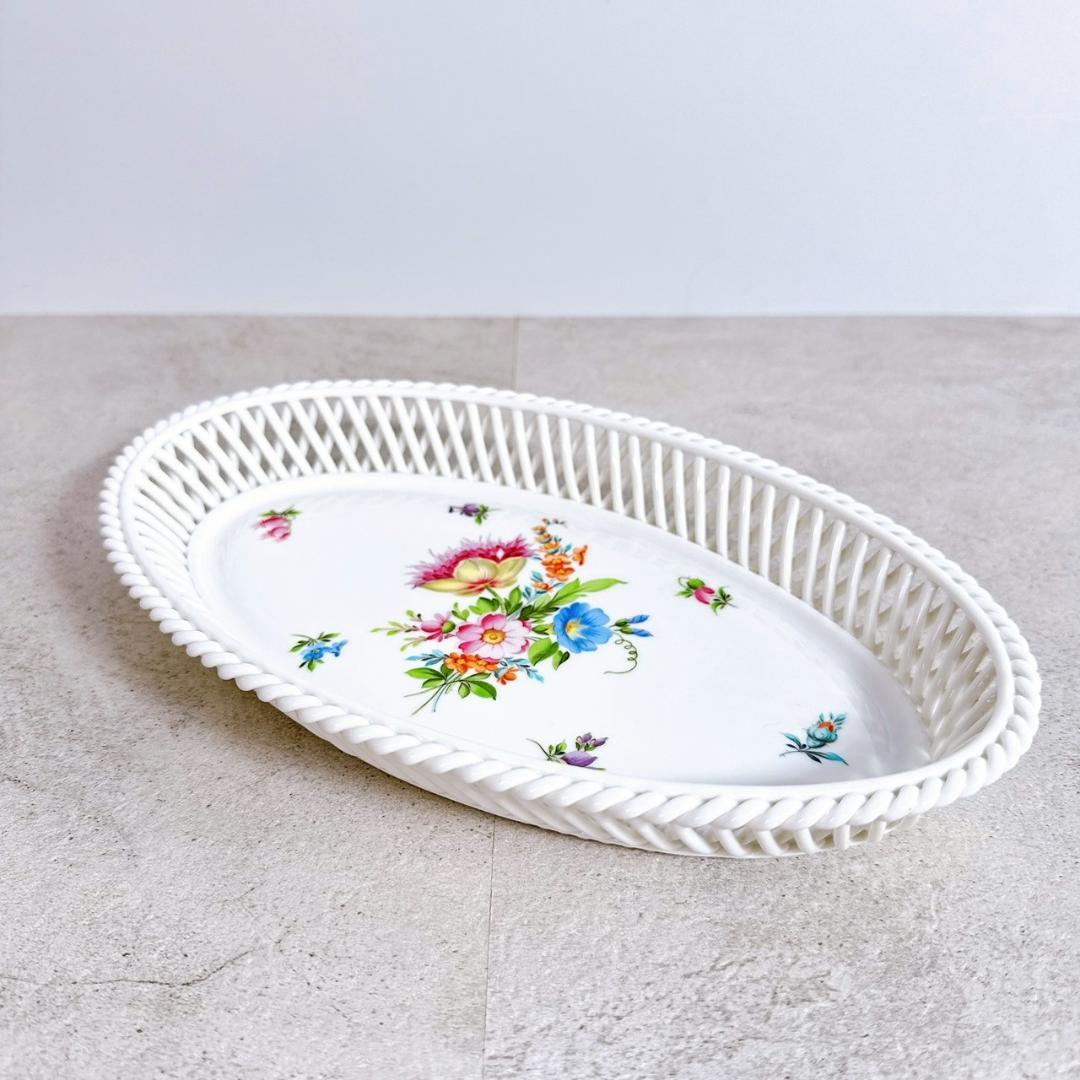 ヘレンド サクスブーケホワイト バスケット