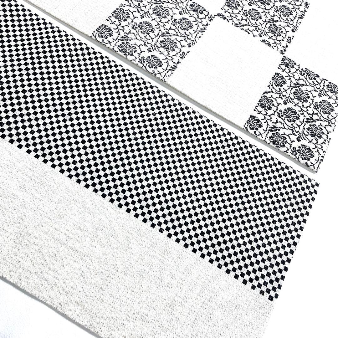 専用 帯5045 ●高級 正絹 全通 袋帯 市松模様