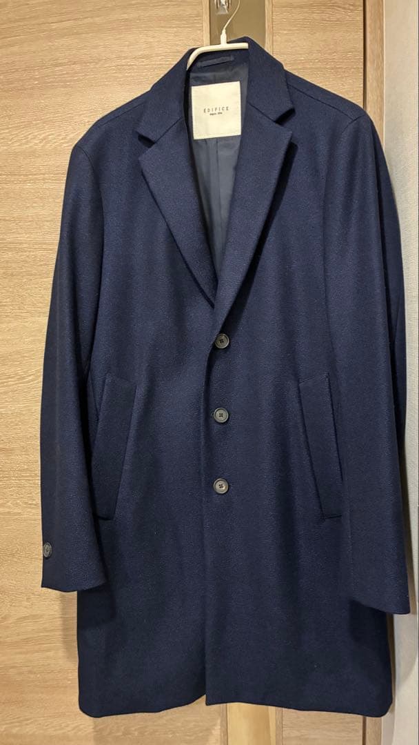 EDIFICE チェスターコート　ネイビー