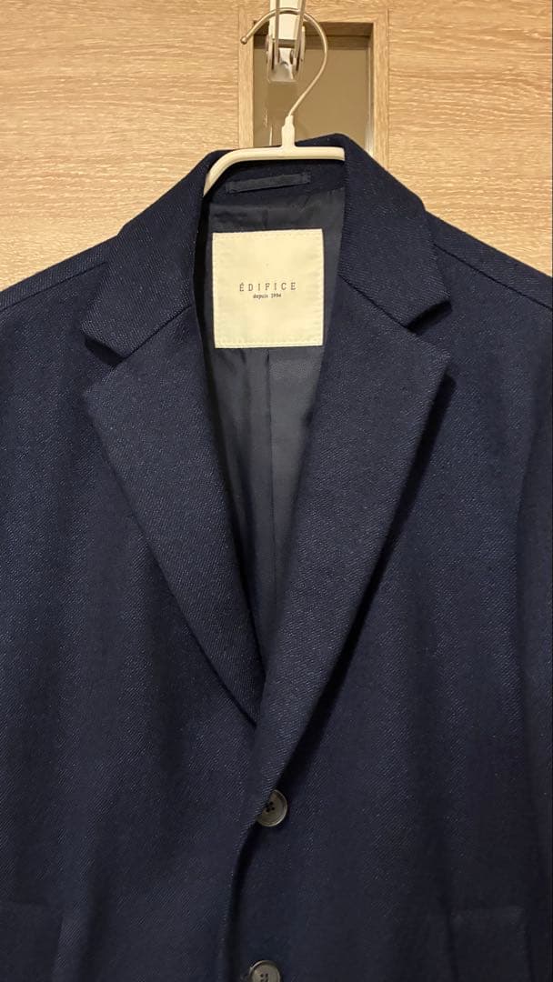 EDIFICE チェスターコート　ネイビー
