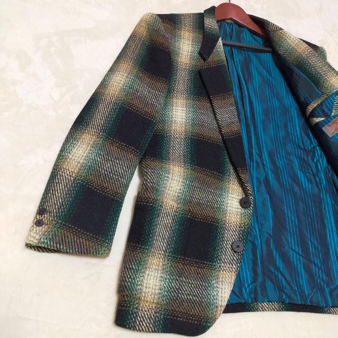 80S　arrston volaju　シャードチェック柄　テーラードジャケット