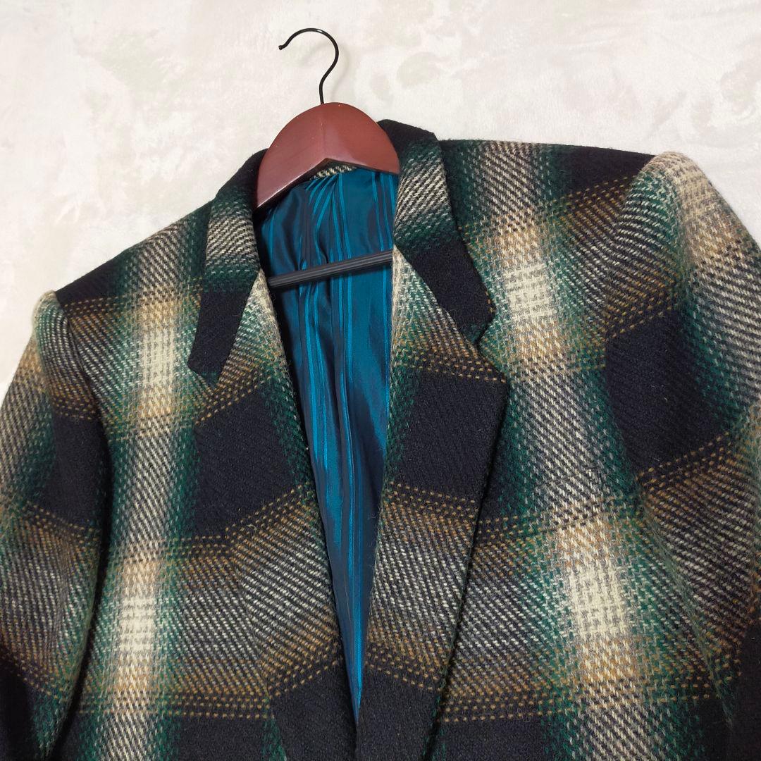 80S　arrston volaju　シャードチェック柄　テーラードジャケット