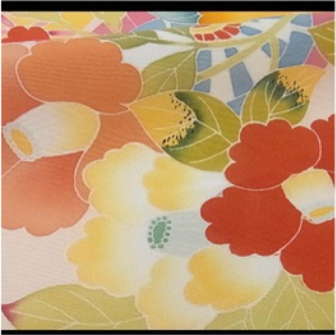 豪華振袖　友禅　花車文　正絹　逸品