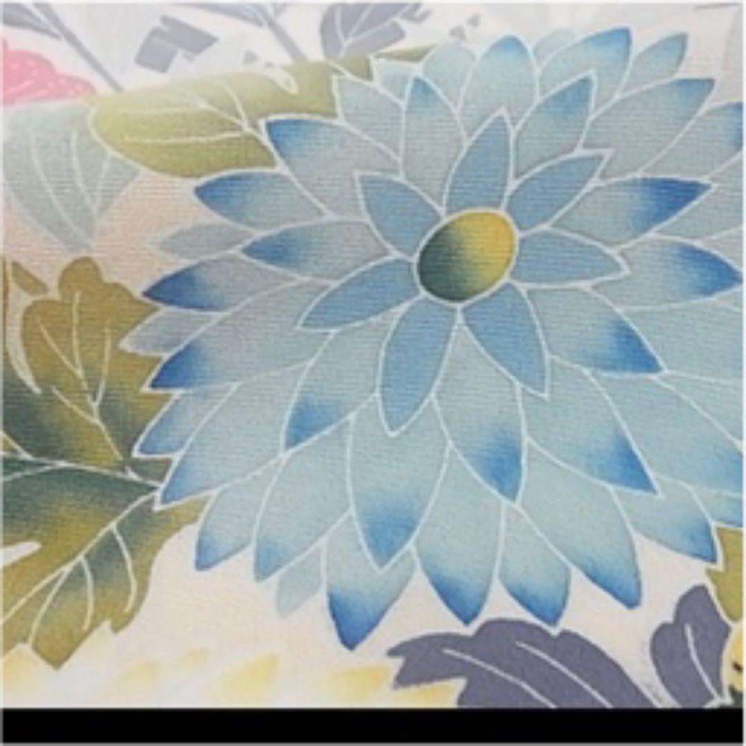 豪華振袖　友禅　花車文　正絹　逸品