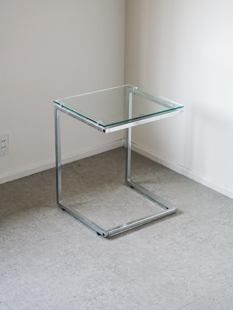 vintage ガラス サイドテーブル モダン・ミッドセンチュリー