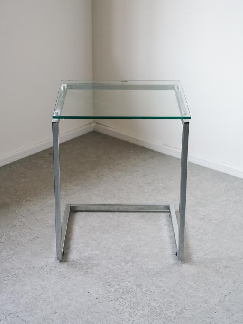 vintage ガラス サイドテーブル モダン・ミッドセンチュリー