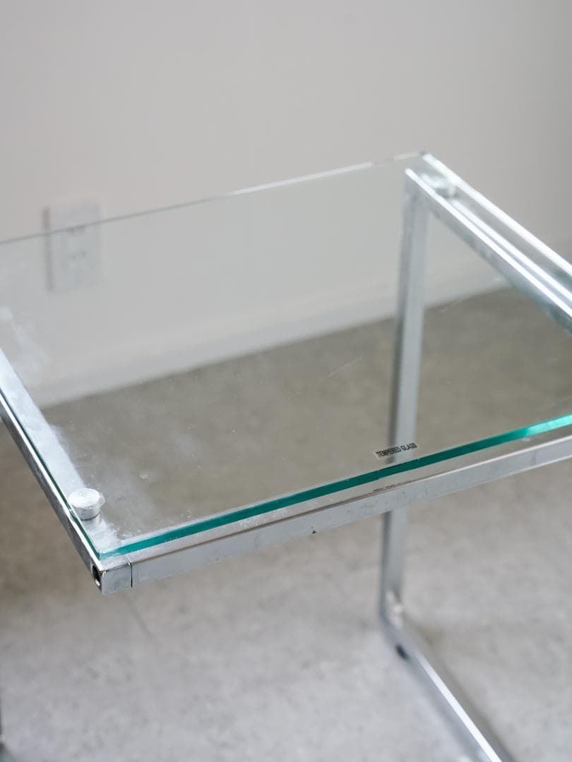 vintage ガラス サイドテーブル モダン・ミッドセンチュリー