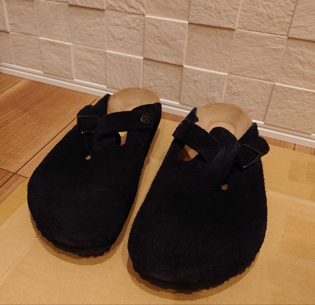 BIRKENSTOCK ボストン スエード 黒 サイズ39（25〜25.5cm）