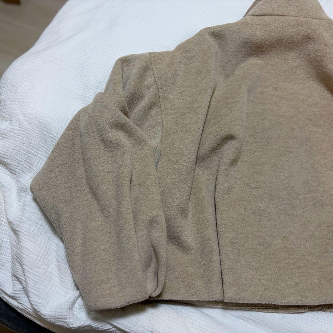 E*l様 Reurie' ダブルジップショートウールコート アイボリー