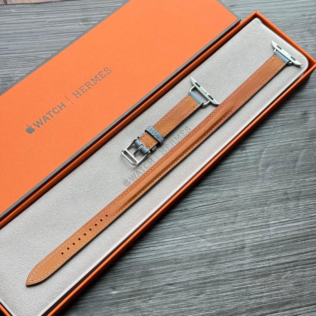2595 美品　Apple Watch エルメス　ブルーラン　ドゥブルトゥール