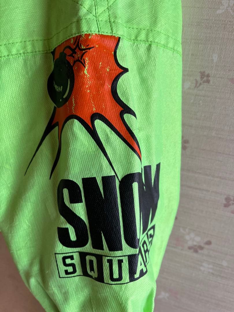 【希少】YAMAHA  SQUARE ジャケット 蛍光グリーン　古着