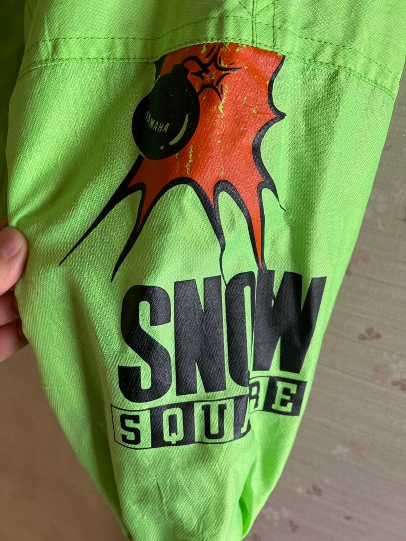 【希少】YAMAHA  SQUARE ジャケット 蛍光グリーン　古着