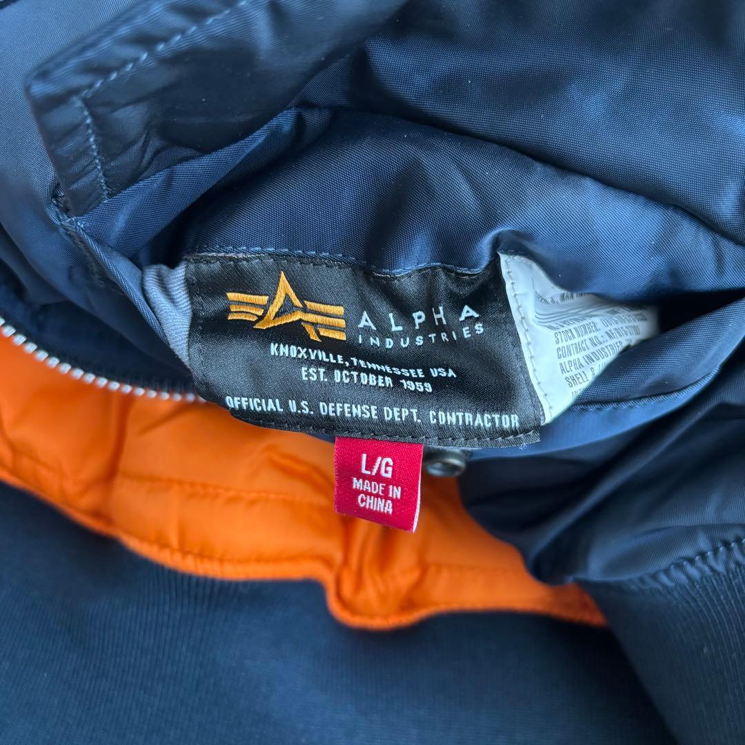 ✨️美品✨️ ALPHA INDUSTRIES MA-1 ネイビー Lサイズ 紺