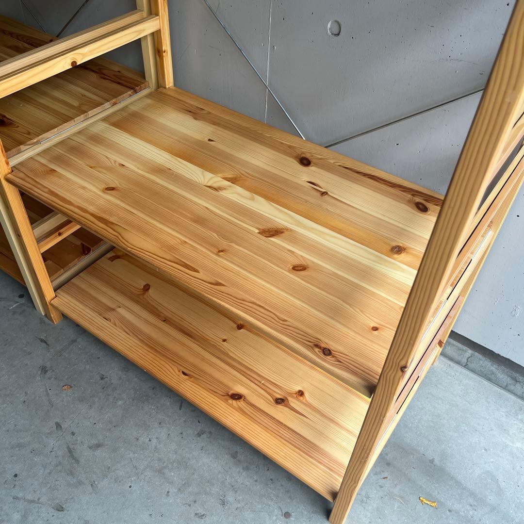 美品★無印 パイン材ユニットシェルフ・ワードローブ ２個セット