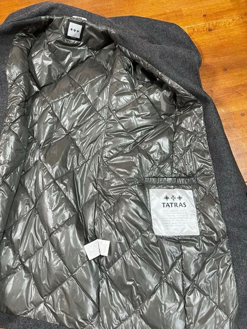 TATRAS ウールダウンピーコート グレー サイズ04