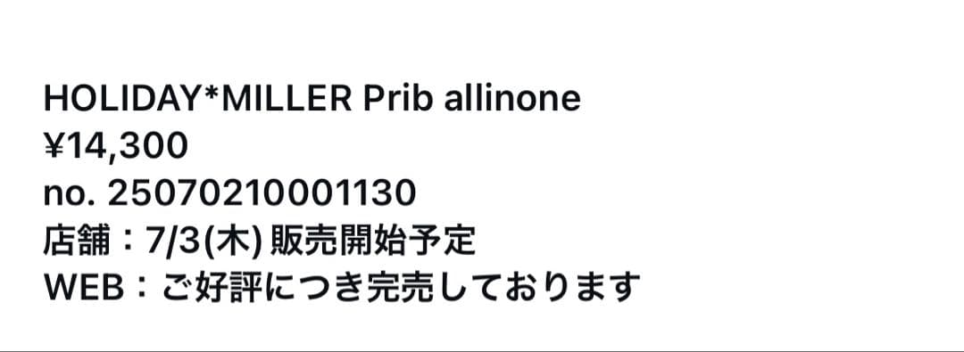 HOLIDAY*MILLER Prib allinone グレー