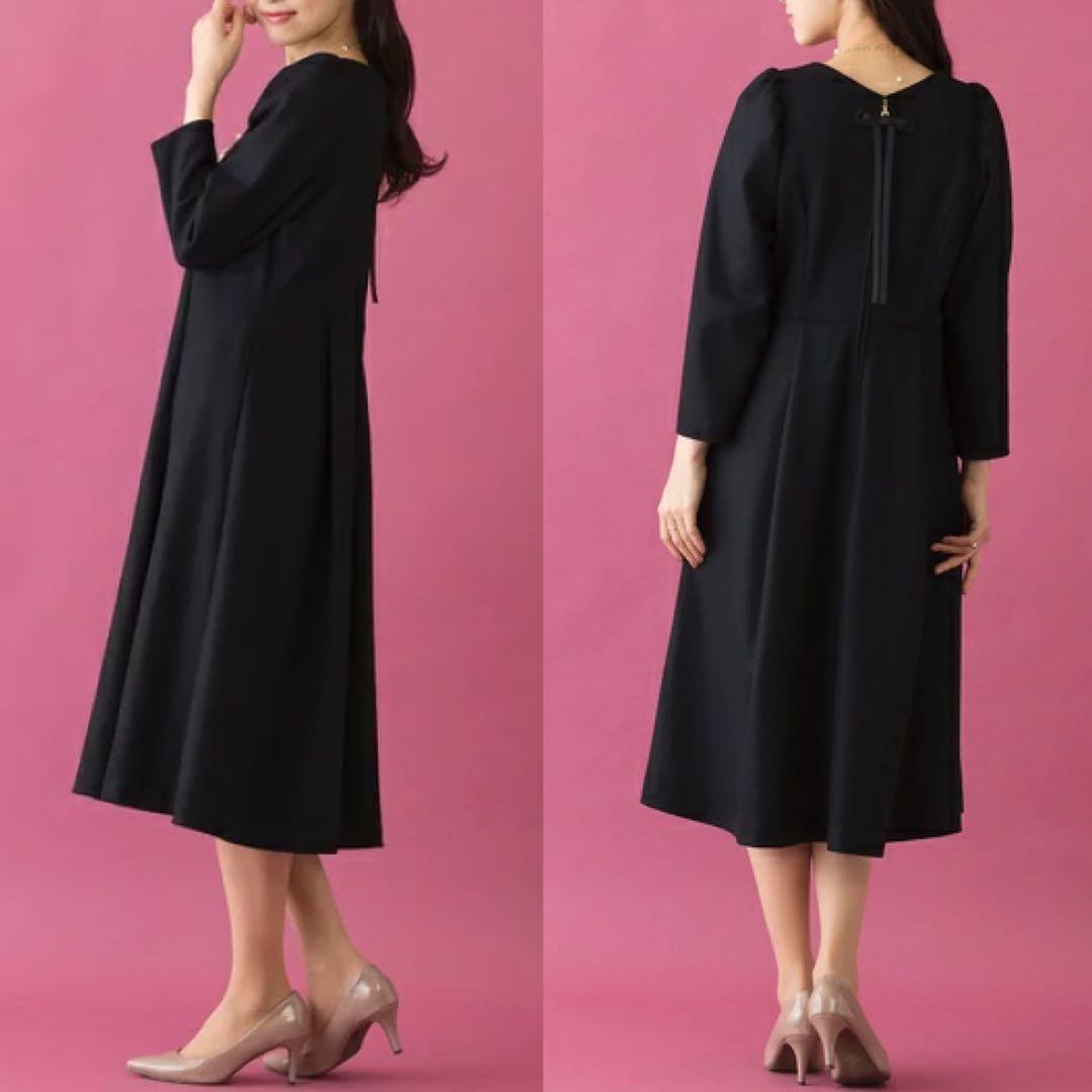 ローズティアラ エスカルゴ ワンピース ロング リボン 大きいサイズ 22AW