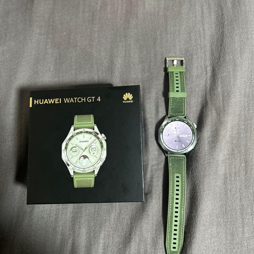 HUAWEI WATCH GT 4 46mm グリーン ゴルフナビ機能搭載