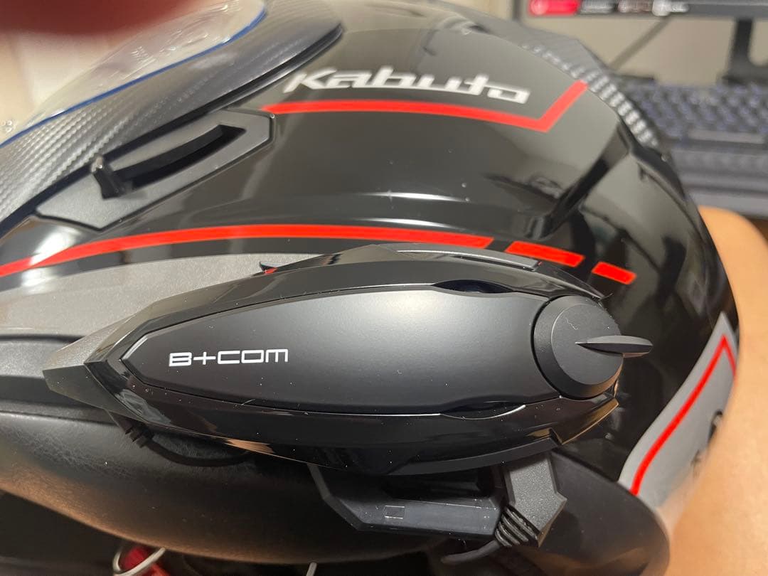 インカム付きKabuto フルフェイスヘルメット ブラック/シルバー