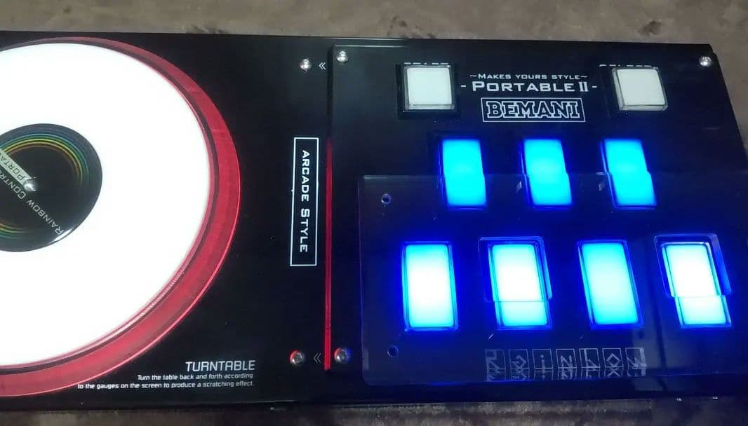 ビートマニア Rainbowportable 虹コン三和ボタン 静音化 RGB