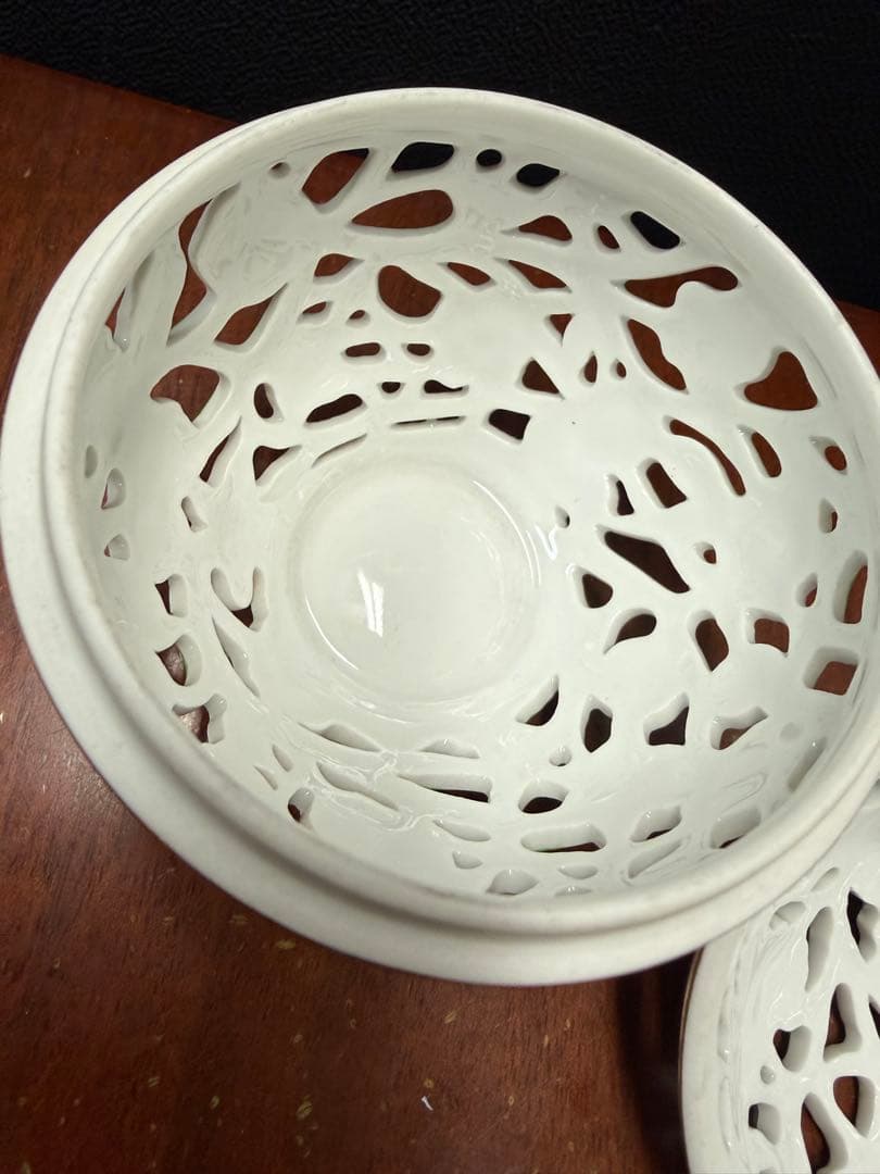 ヘレンド ボンボニエール ミニボウル キャンディポット 透かし 展示保管品