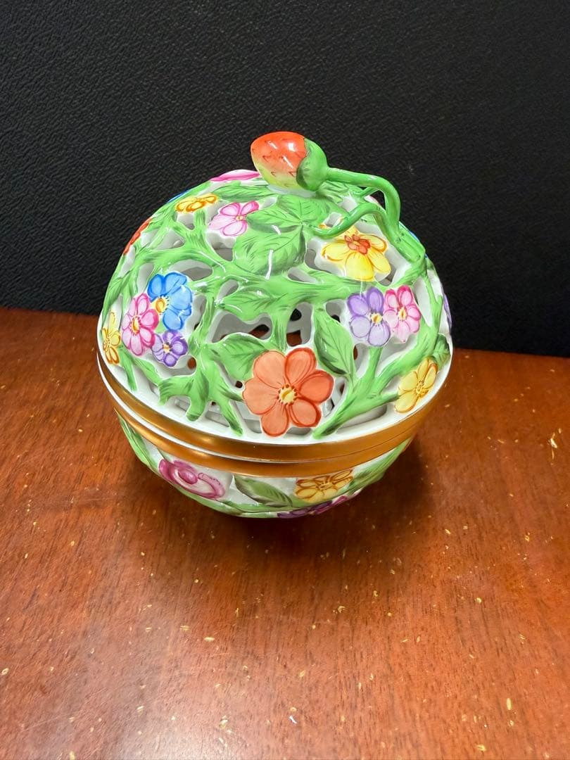 ヘレンド ボンボニエール ミニボウル キャンディポット 透かし 展示保管品