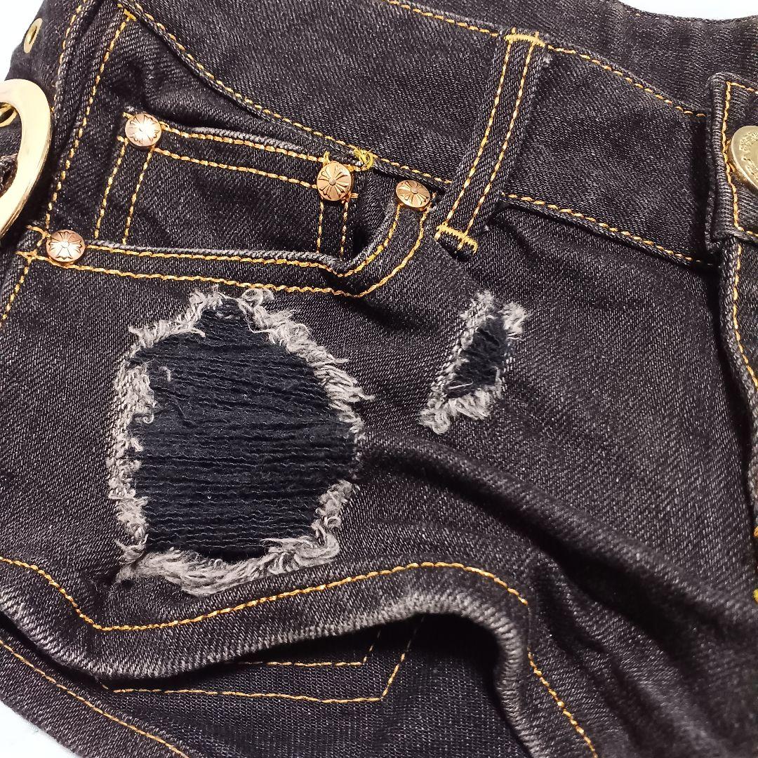 d.i.a. ダイヤ 金糸 ベルト ブラック デニム ショーパン ギャル 黒金