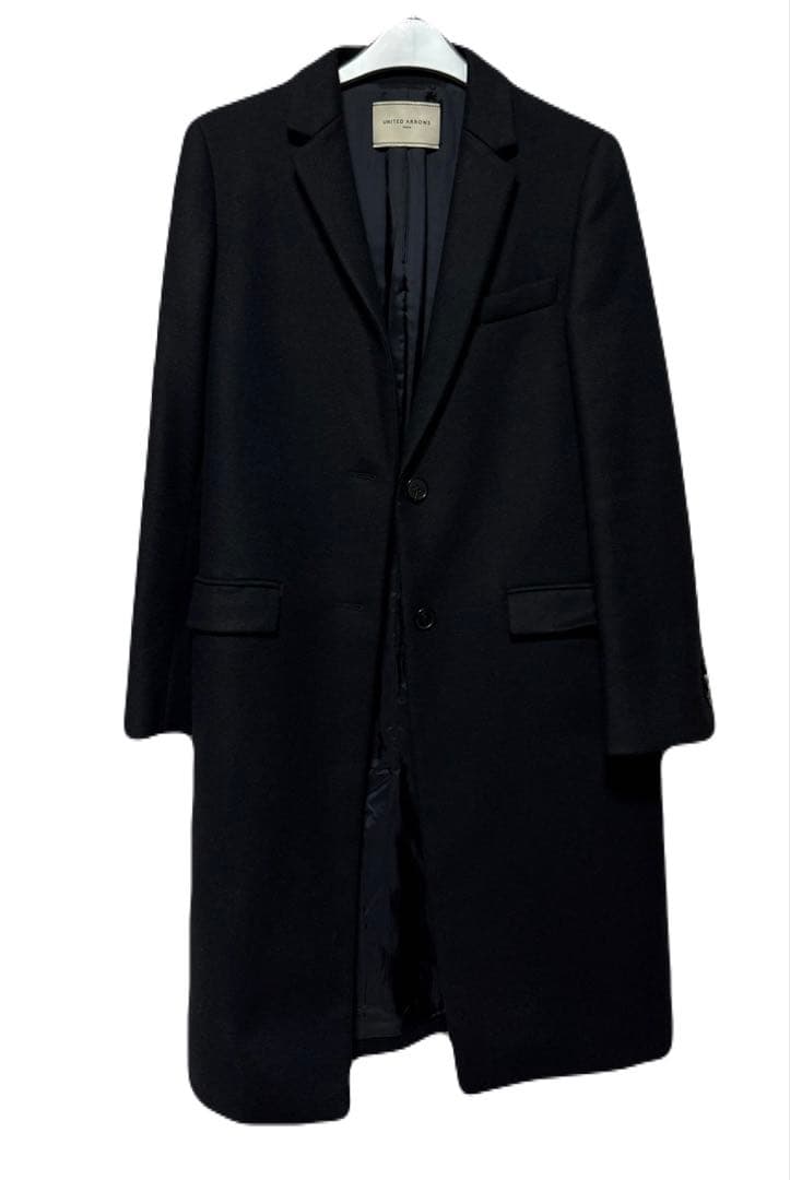 【美品】UNITED ARROWS購入チェスターコート　ブラック　38
