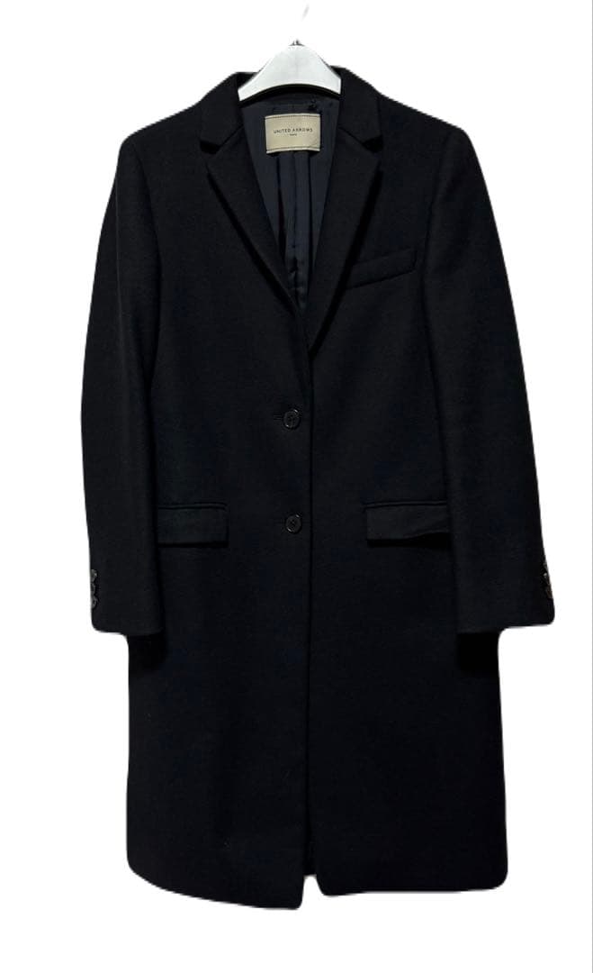 【美品】UNITED ARROWS購入チェスターコート　ブラック　38