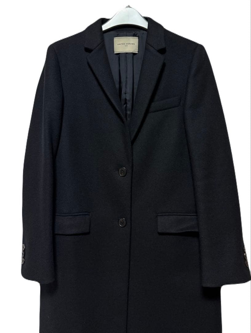 【美品】UNITED ARROWS購入チェスターコート　ブラック　38