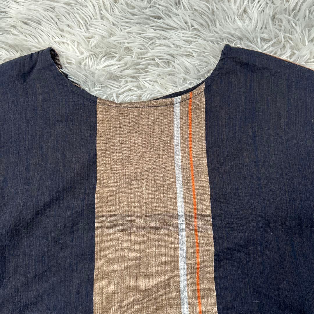 【美品】tamaki niime fuwa-T LONG ラウンドネック 平織り