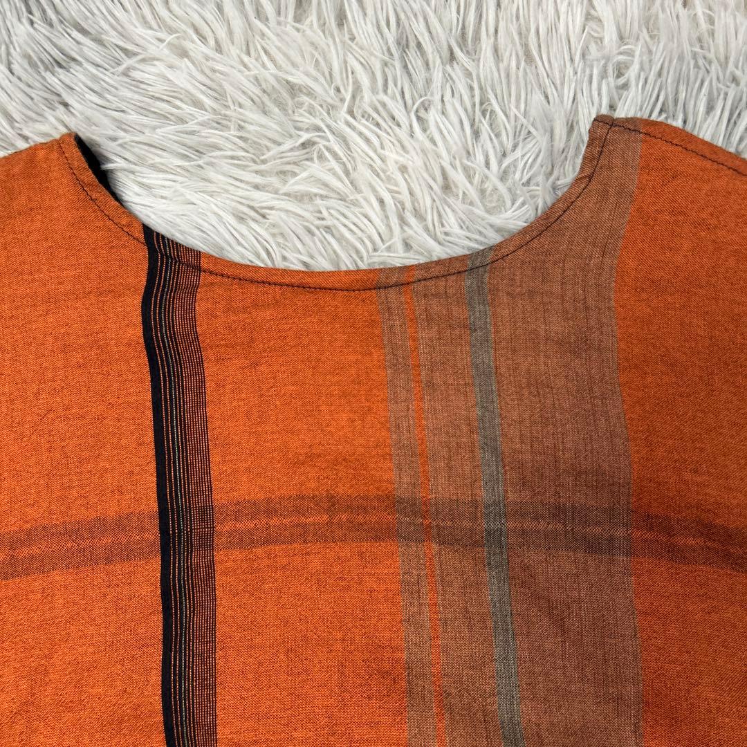 【美品】tamaki niime fuwa-T LONG ラウンドネック 平織り