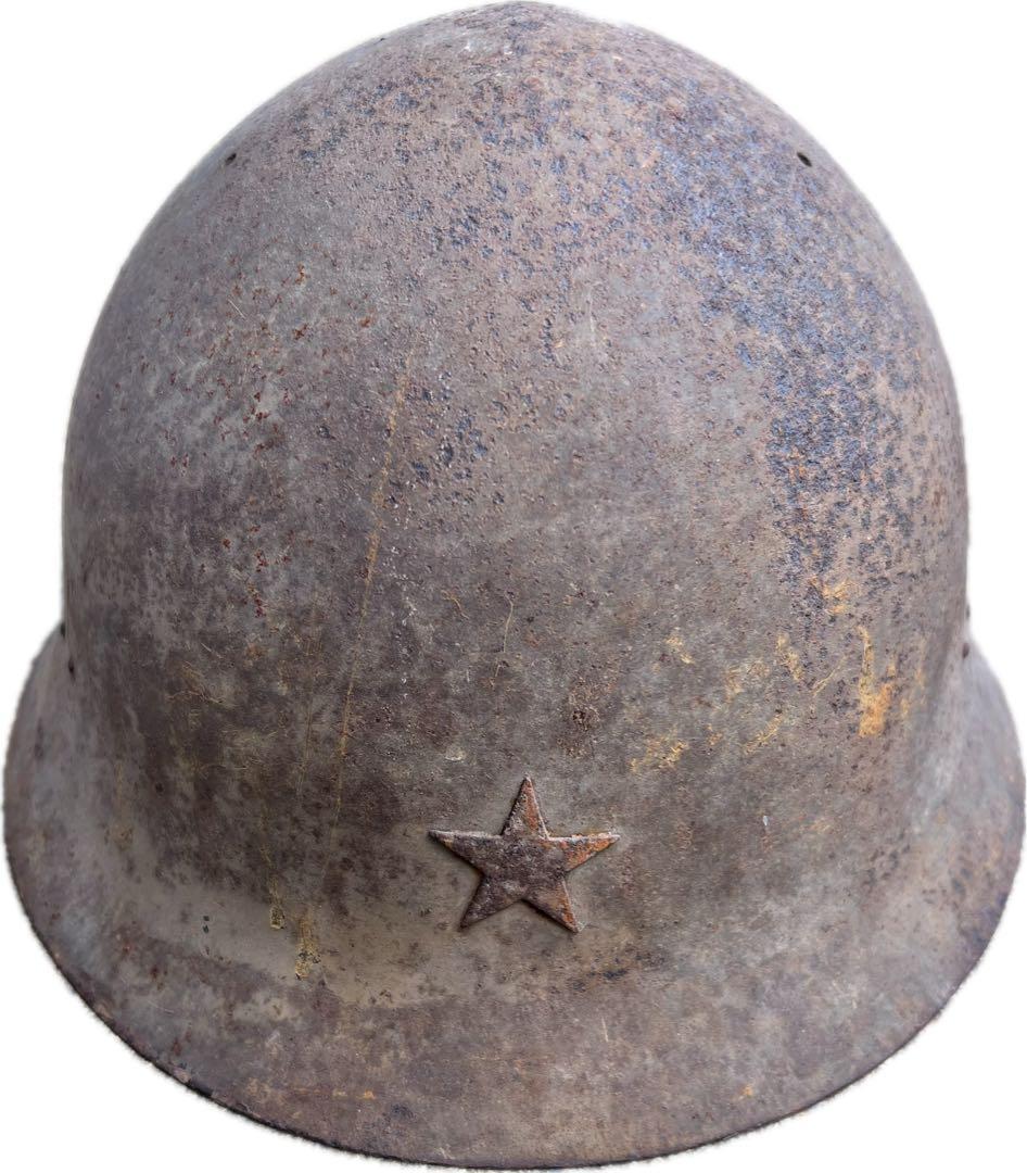 希少 日本軍 九八式鉄帽 五芒星 星章付き 当時物 鉄兜 ラスト一点 骨董 実物