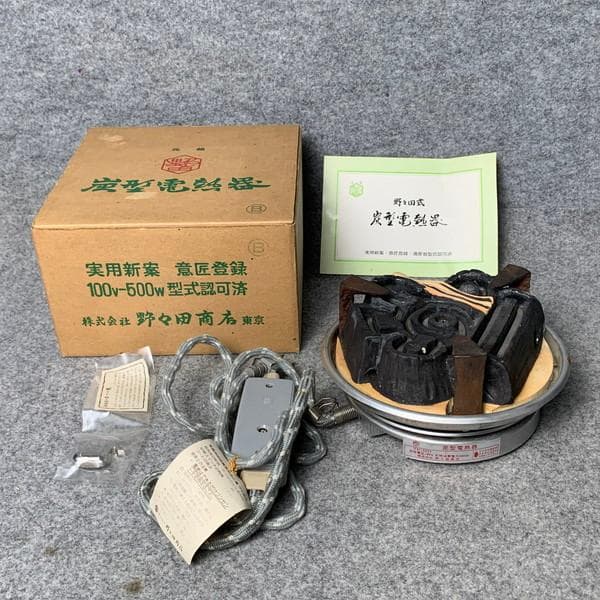 野々田商店炭型電熱器B100V500W通電確認済み [B34179]