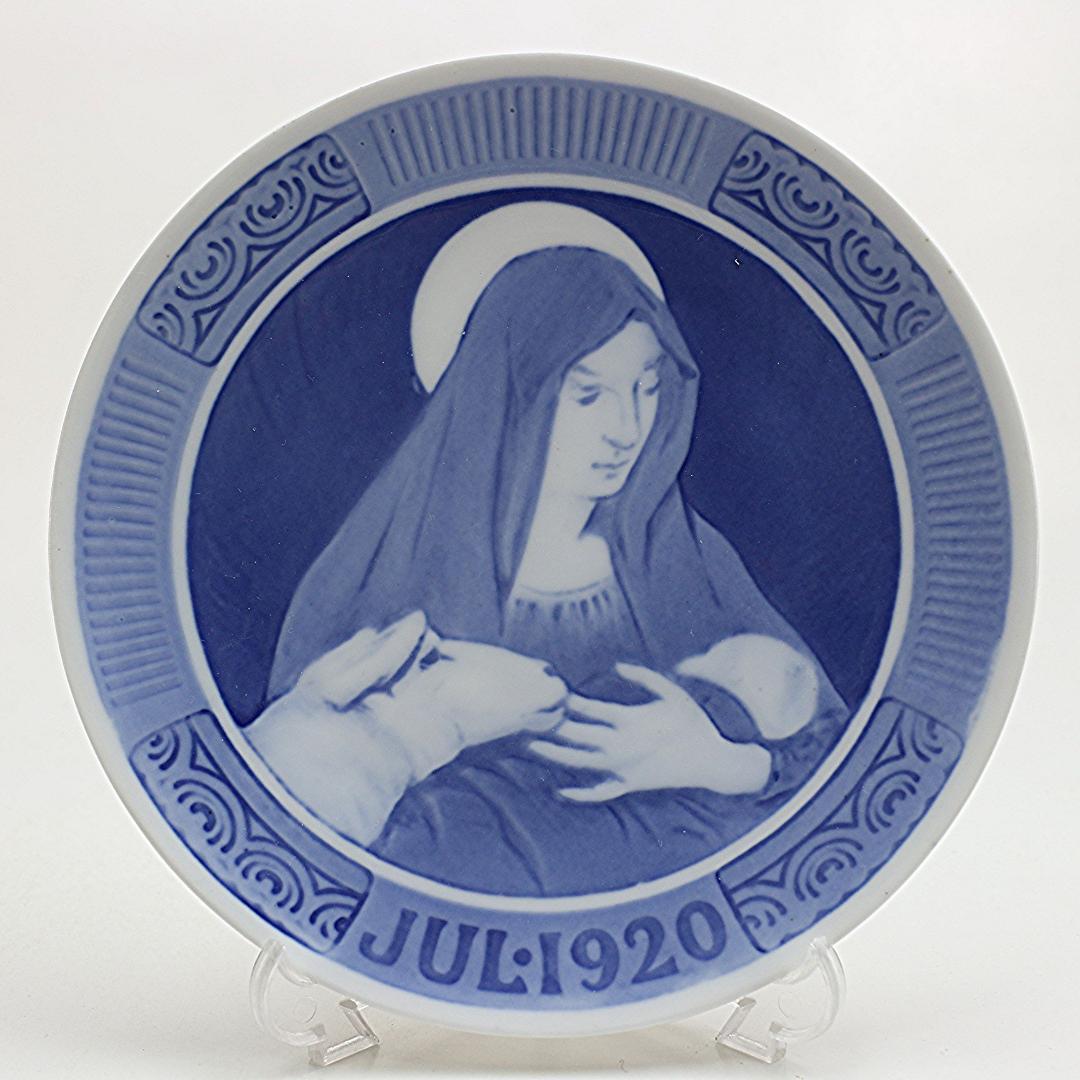 1920年「聖母マリアとその子キリスト」 イヤープレート ロイヤルコペンハーゲン