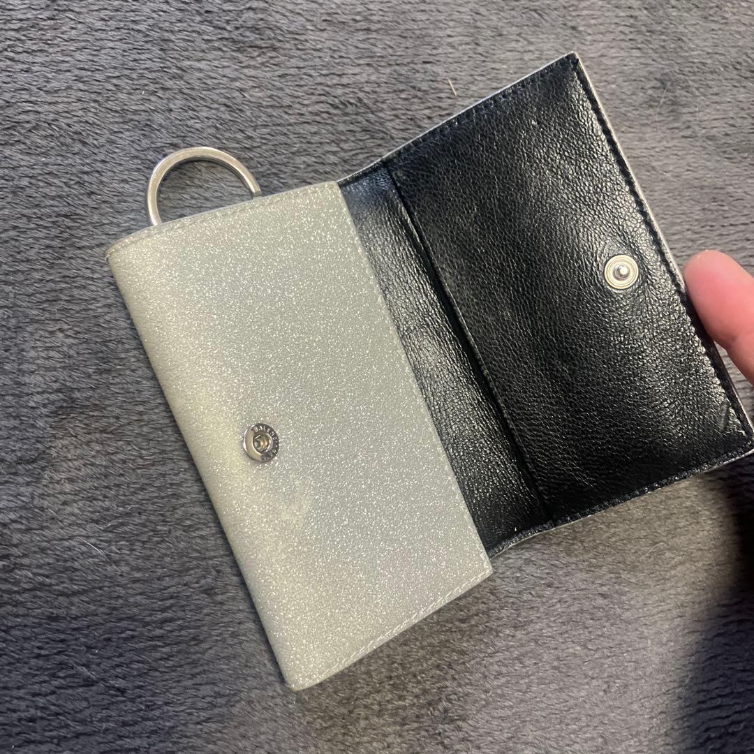 バレンシアガ　キーケース　グリッター　キーリング　ラメ　ストラップ　キーホルダー