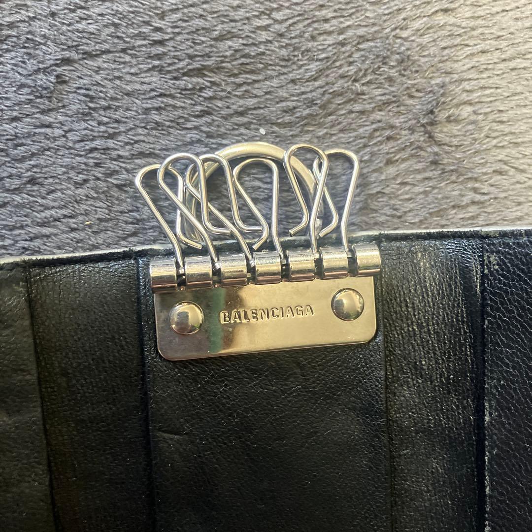 バレンシアガ　キーケース　グリッター　キーリング　ラメ　ストラップ　キーホルダー