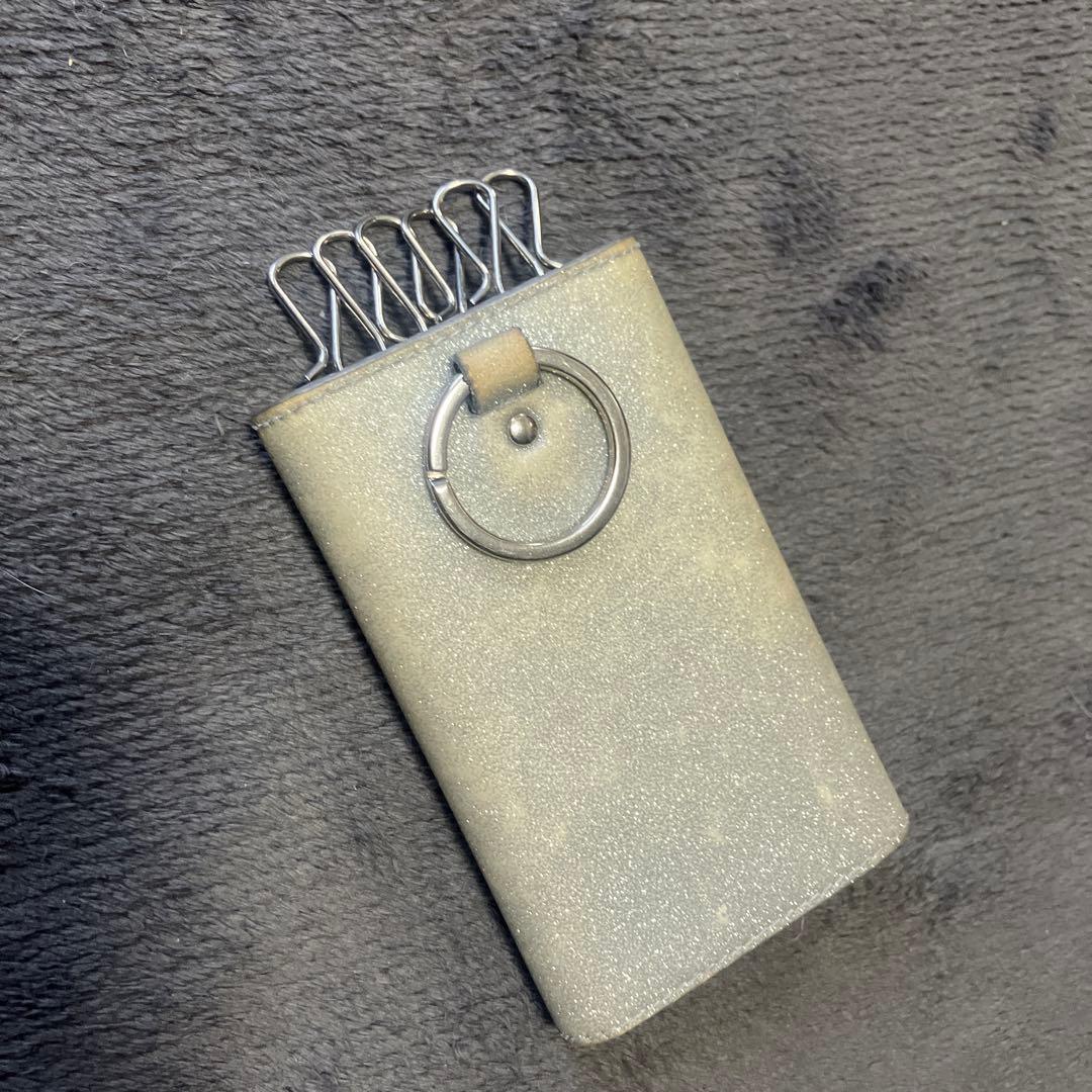 バレンシアガ　キーケース　グリッター　キーリング　ラメ　ストラップ　キーホルダー