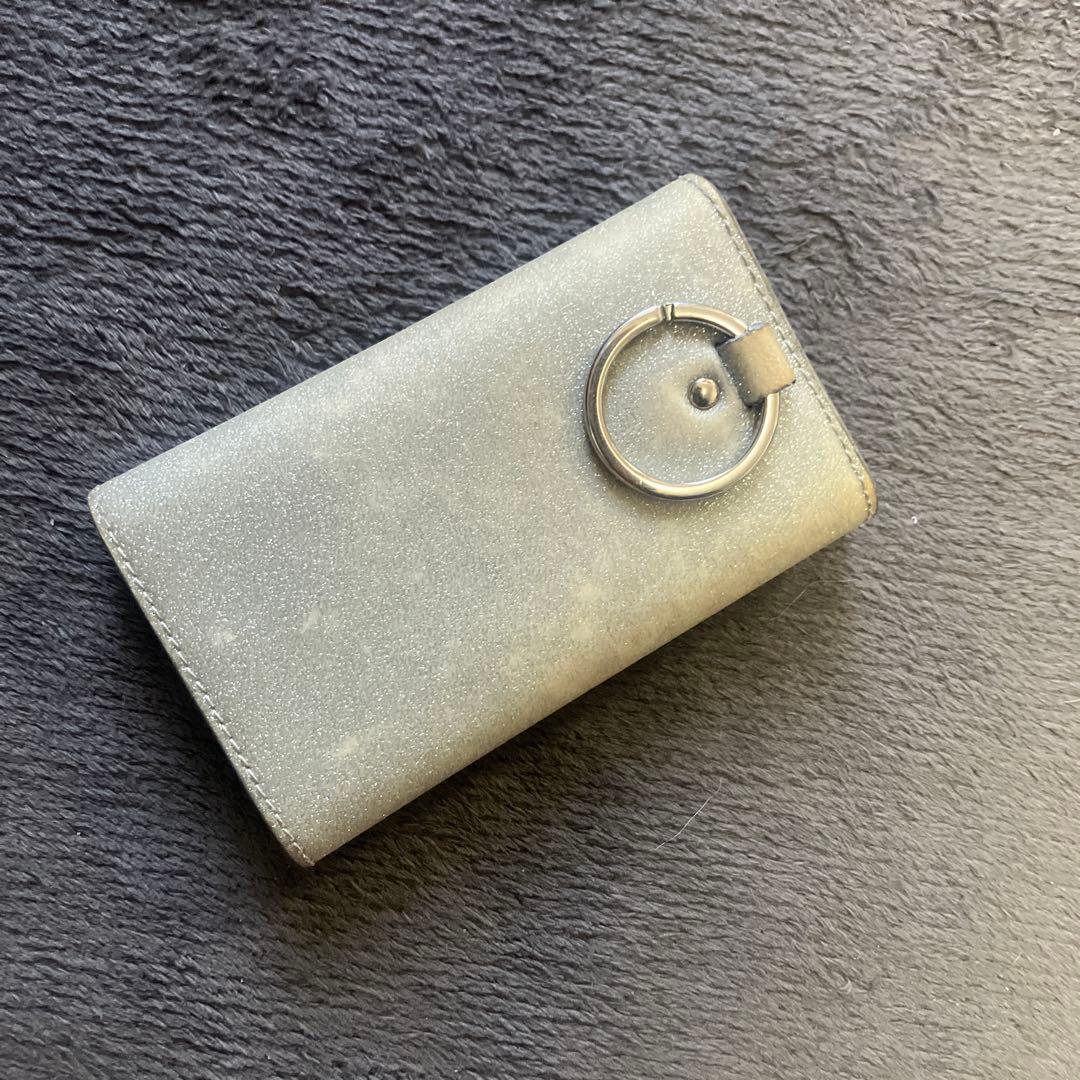 バレンシアガ　キーケース　グリッター　キーリング　ラメ　ストラップ　キーホルダー