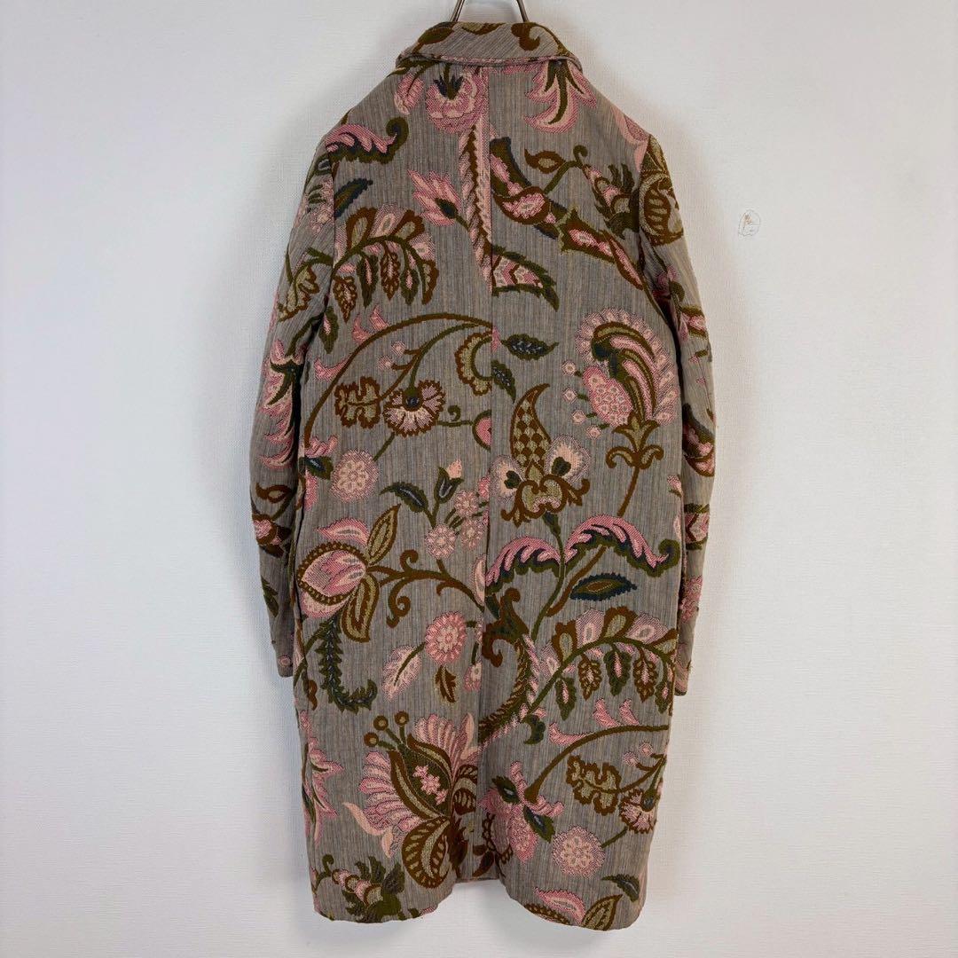 ◆ポール＆ジョー【M】ロングコート 花柄ジャケット フランス製 総柄 希少