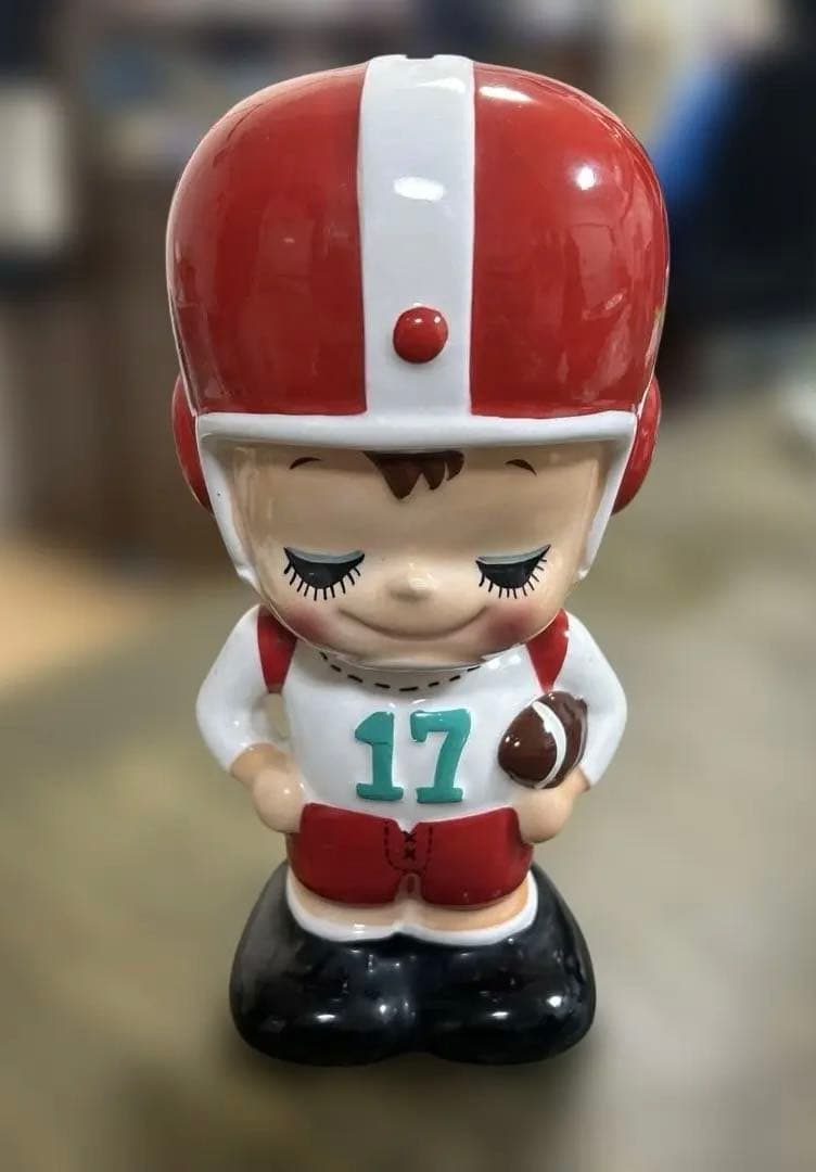 【激レア‼️】内藤ルネ アメフト アメリカン・フットボール 陶器 貯金箱