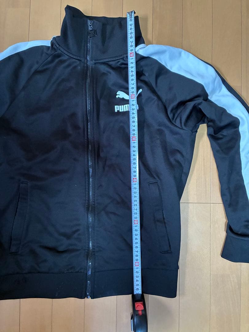 PUMA ジップアップジャージ ブラック/ホワイト