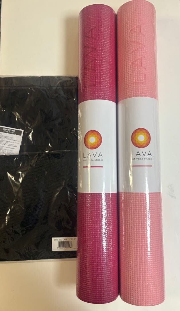 新品未使用　LAVA ヨガマット　ピーチ　マゼンダ　収納ケースセット×2