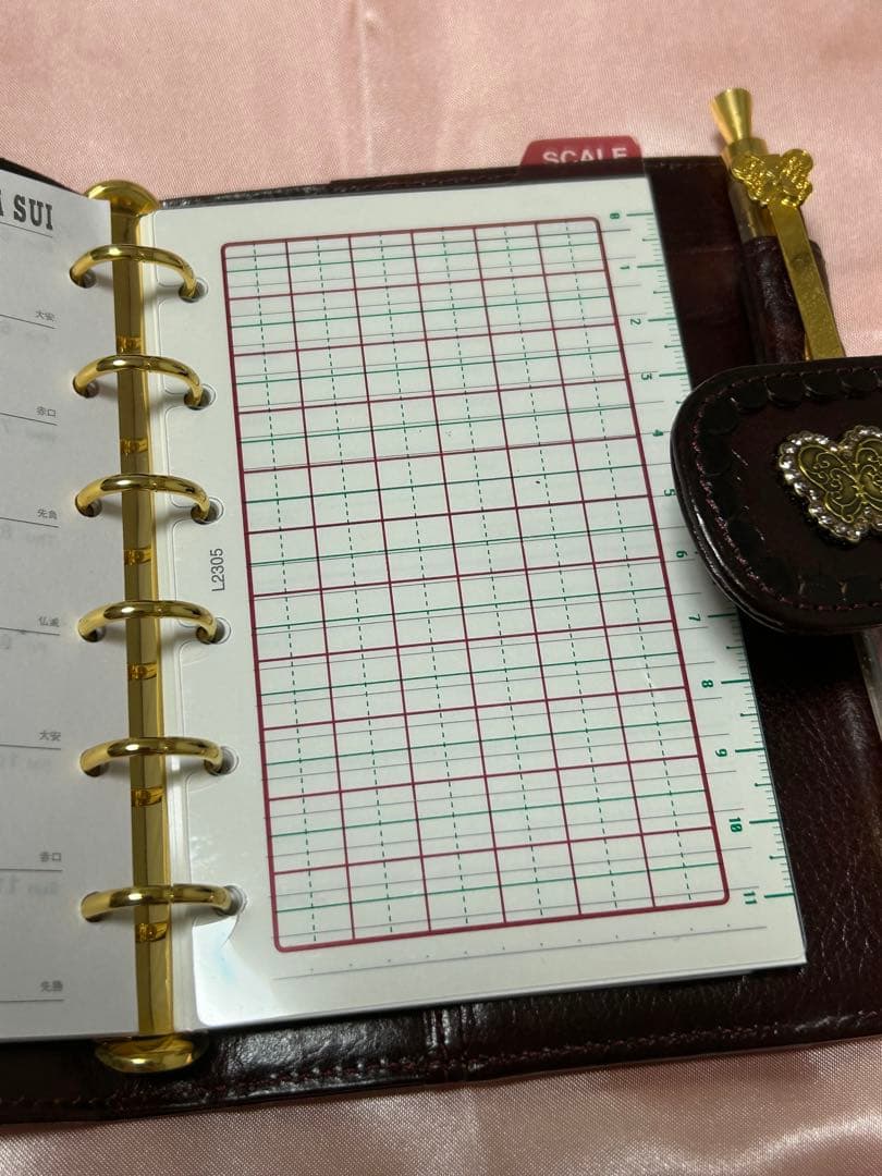 ANNA SUI ボールペン付き手帳カバー　手帳ケース 　蝶　アナスイ